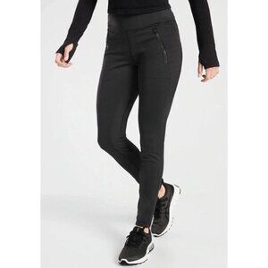 Athleta Peak Hybrid Fleece Tight Legging Black Athleisure Gym Activewear Size XL